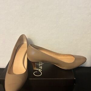 Cole Haan Tan Kitten Heel Pumps